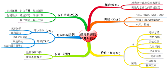 思维导图--------湿地资源的利用和保护